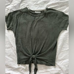 Crop style tie shirt